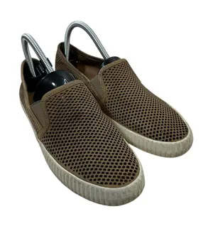 Frye Melanie Tan Perforated Leather Slip On Sneakers Shoes‎ Womens 8M 71288 thumbnail 1