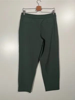 Lululemon Tapered-Leg Mid-Rise Pants 7/8 Length Ankle Size Medium Green thumbnail 4