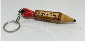 Vintage Strawberry Pencil Key Chain‎ Keyring. TT thumbnail 1
