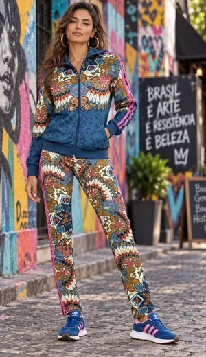 Adidas Originals x FARM Rio Borbomix Track Jacket Pants Set Floral Butterfly M L thumbnail 1