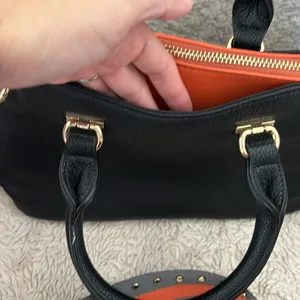 Dream Control Purse Black & Orange Satchel Crossbody Strap Rocker Boho Festival thumbnail 3