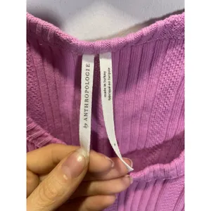 Anthropologie‎ Ribbed Tank Top Womens Small Purple Scoop Neck Casual Basic Knit thumbnail 4