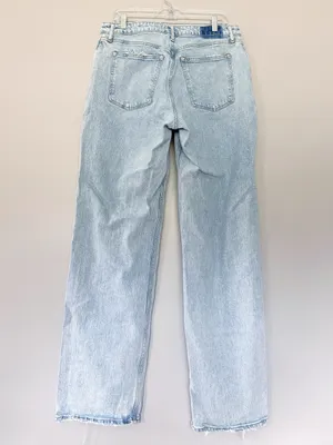 Abercrombie Curve Love 90s Relaxed High Rise Jeans Light Wash 32/14 XL Length thumbnail 13