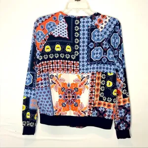 NY&C New York & Company Patchwork Quilted Bomber Jacket Small Cottagecore thumbnail 13