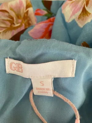 GB Women Powder Blue Floral Maxi Dress with Black Tie Straps thumbnail 7