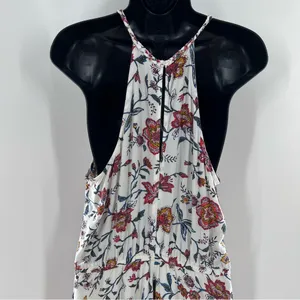 Old Navy Women’s Multicolor Floral Print/White Background Maxi Sleeveless Dress thumbnail 2