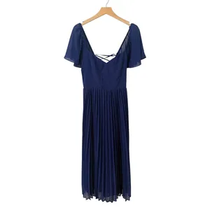 Lulus Calia Royal Blue Flutter Sleeve Midi Dress size Large NWT thumbnail 5