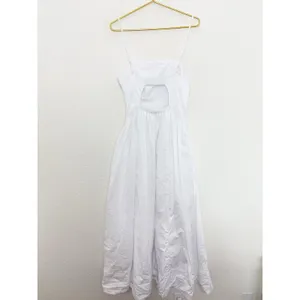Madewell White Seamed Poplin Midi Sundress Size 6 Drop Waist Chic Quiet Luxury thumbnail 15