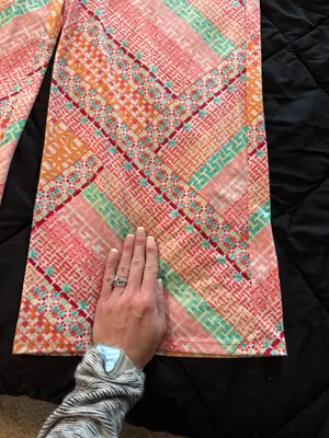 {CATO} Silky Wide Leg Printed Palazzo Pants - Pink Multicolor thumbnail 3