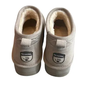 Bearpaw Size 9 Retro Super Shorty Platform Bootie Mushroom Beige Fur Lined Suede thumbnail 4