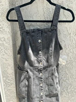 Free people gimme more denim mini dress thumbnail 7