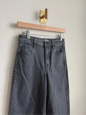 Bohme Atzi Wide Leg Jeans Charcoal Grey High Rise Women’s Size 26 thumbnail 4