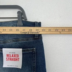 Celebrity Pink Jeans 21/35 Hi-Rise Relaxed Straight Raw‎ Hem Distressed Y2K 90s thumbnail 5