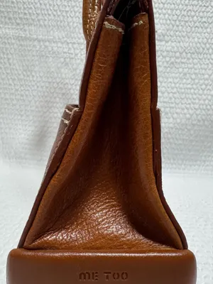 me too Cognac Brown Leather Shoulder Bag with Double Straps thumbnail 4
