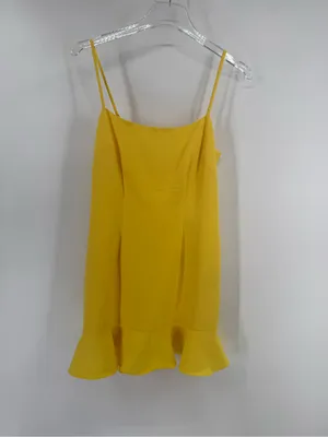 Lovers + Friends Teddy Mini Dress in Lemon‎ size small thumbnail 3