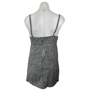 Urban Outfitters Cooperative Black Gingham Cami Tank Mini A Line Dress Size 2 thumbnail 2