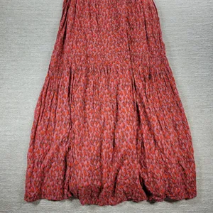 Joie Anthro Bondi Tiered Maxi Sundress Size M Red Ikat Spaghetti Strap Lined NWT thumbnail 4