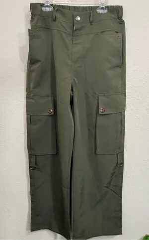 Olive Cargo Pants New Green thumbnail 1