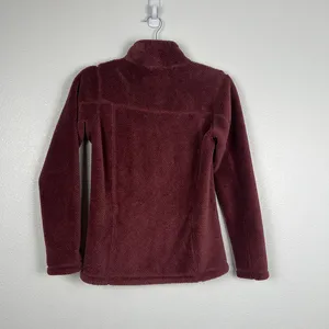 Patagonia Women's T Snap Fleece Pullover Maroon‎ Sz S thumbnail 6
