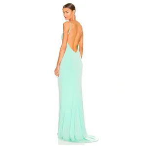 KATIE MAY Great Kate Ruched Gown in Supercharged Mint Size Large thumbnail 15
