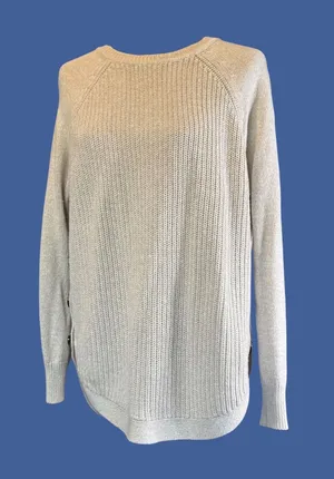 RD Style Beige Knit Sweater with Side Button Detail thumbnail 1