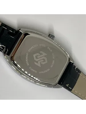 silver tone iced dial rhinestones women watch 27mm quartz black leather running thumbnail 6