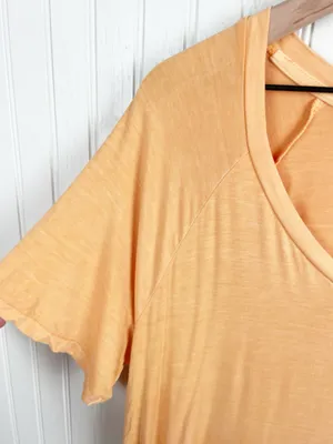 American Eagle Soft & Sexy Tee Women's Size Large Orange Short Sleeve Scoop Neck thumbnail 3