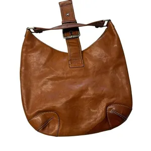 Y2K Michael Kors Buckle Hobo Shoulder Bag Cognac‎ Brown Slouchy Western Country thumbnail 5