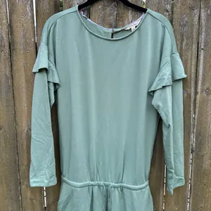 Matilda Jane Resting Day Sage Green Knit Jumpsuit XS thumbnail 3