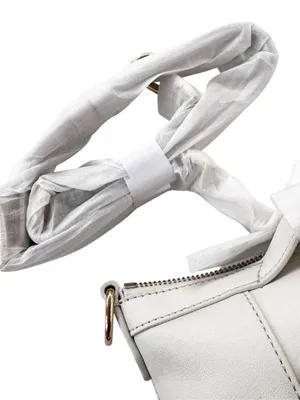 NWT Cole Haan Leather Grand Ambition Small Duffle Shoulder Bag Silver Birch thumbnail 8