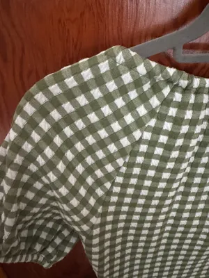 Madewell Jacquard Puff Sleeve Mini Dress in Gingham thumbnail 8