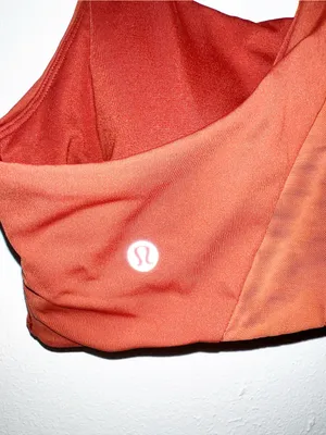 lululemon athletica Burnt Orange Racerback bra closure Sports Bra thumbnail 6