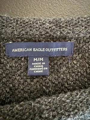 American Eagle Outfitters Women's Charcoal Grey Knit Sweater Size‎ M thumbnail 2