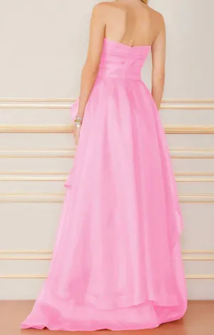 Pink Llella Strapless Prom Dress Size 2 thumbnail 2