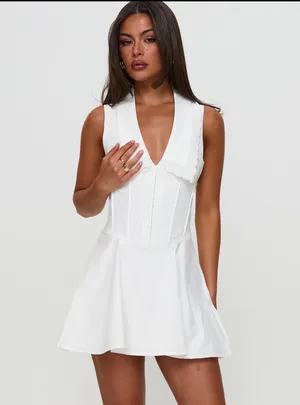Princess Polly Dress White Mini thumbnail 2