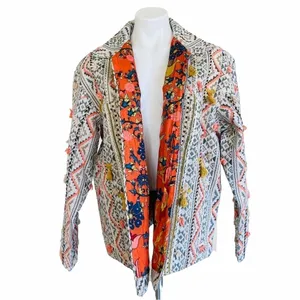 ANTHROPOLOGIE Verb Kellianne Bohemian Rug Tasseled Shirt Jacket Size L NEW thumbnail 8