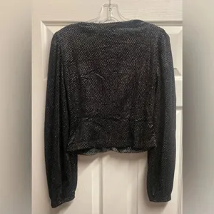 NWT Lulus Cropped Sequin/Sparkle Top Size Small thumbnail 5