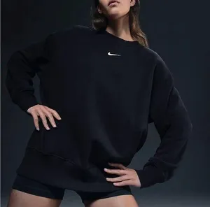 Nike Oversized Crewneck Sweatshirt Black thumbnail 2