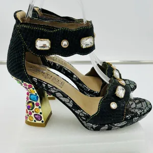 L'ARTISTE SPRING STEP Jewell Sz US 5.5-6 EUR36 Embellished Heel Platform Sandals thumbnail 7