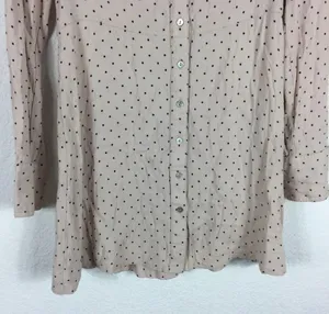 Free People Tunic Dress This Town Buttondown Dress Pink Polka Dot Small thumbnail 8