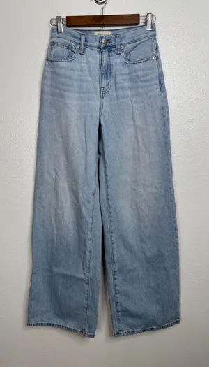 Madewell Superwide-Leg Jeans Light Wash High Rise Denim DM7115 Womens 23‎ thumbnail 1