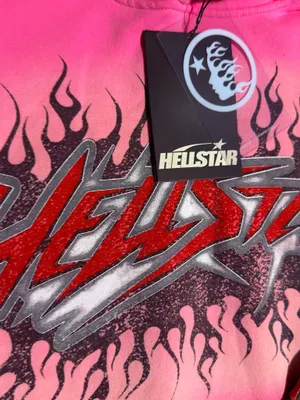 Pink Hellstar Brainwashed without brain hoodie Size M thumbnail 7