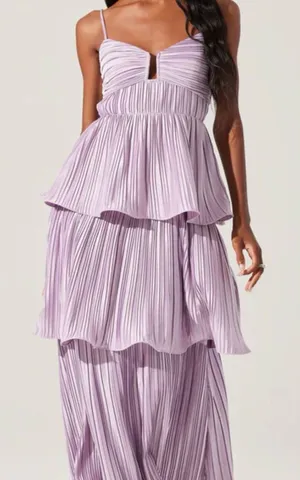 ASTR THE LABEL Lupin Pleated Tiered Maxi Dress thumbnail 1