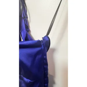 Bee Darlin Royal Blue One Shoulder Ruched Formal Mermaid Gown Size 5/6‎ thumbnail 5