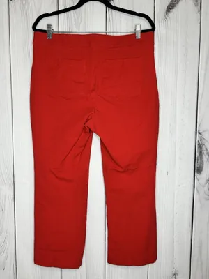 SPANX Pants Womens Sz XL (36x24) Red Polished Kick Flare Cropped Pull On 20367Q thumbnail 4