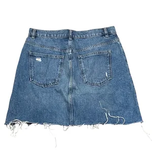 We The Free Free People Skirt Womens Size 29 Blue Denim Mini Distressed thumbnail 6