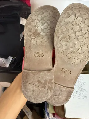 Coach Pink Leather Harlan Crossover Sandals thumbnail 5