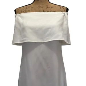 Charles Henry‎ White Off Shoulder Mini Shift Dress Summer Bridal Size XS thumbnail 3