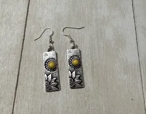 Sunflower Earrings Handmade thumbnail 3