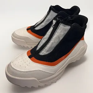 Sorel Ona 718 Zip Sneakers Womens 8 Black White Orange NL4859-010 thumbnail 1